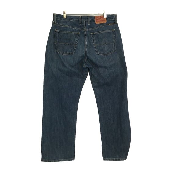 Lucky Brand Mens Blue Denim Relaxed Straight Leg Jeans, 2012 34 Short - Picture 5 of 11